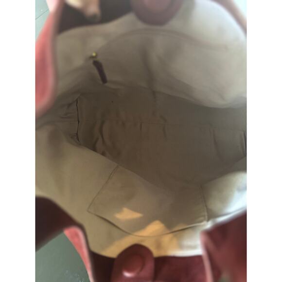 Margot New York Hobo Bucket Style Suede Leather Shoulder Bag Burgundy NWT‎ - Picture 5 of 7